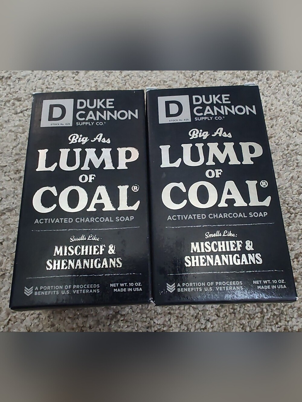 (2) Duke Cannon Big Lump Of Coal Charcoal Soap